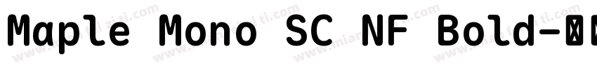 Maple Mono SC NF Bold字体转换